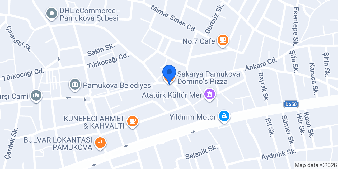 Sakarya Pamukova Domino's Pizza konumu