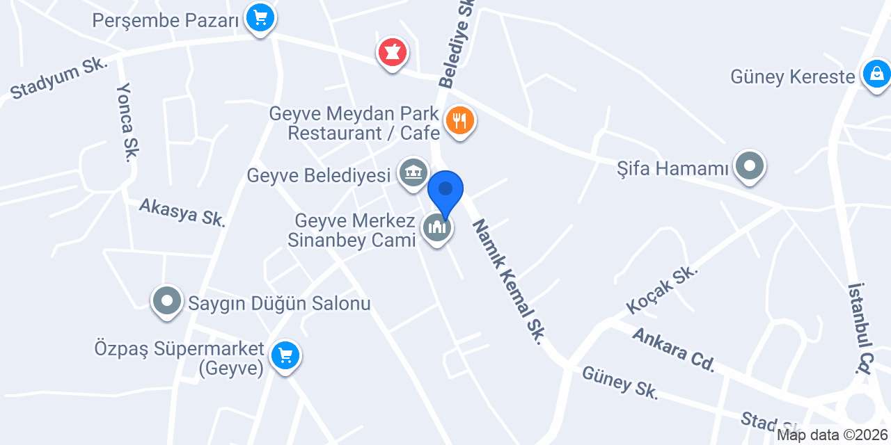 Özel Geyve Sürücü Kursu konumu