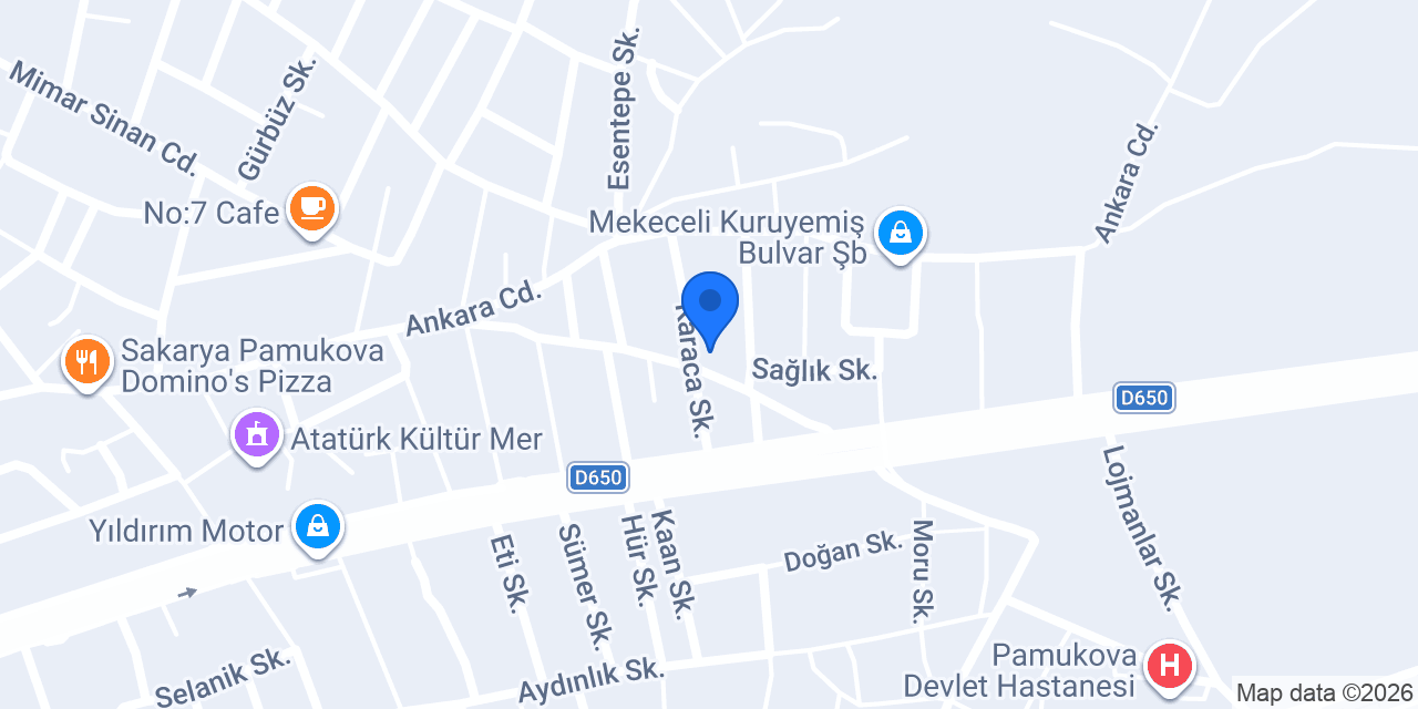 Şener oto galeri konumu
