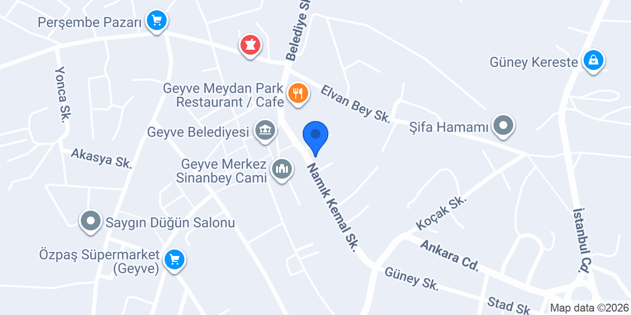 Geyve Çözüm SEGEM konumu
