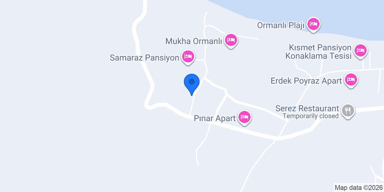 Ormanlı Öykü Pansiyon konumu