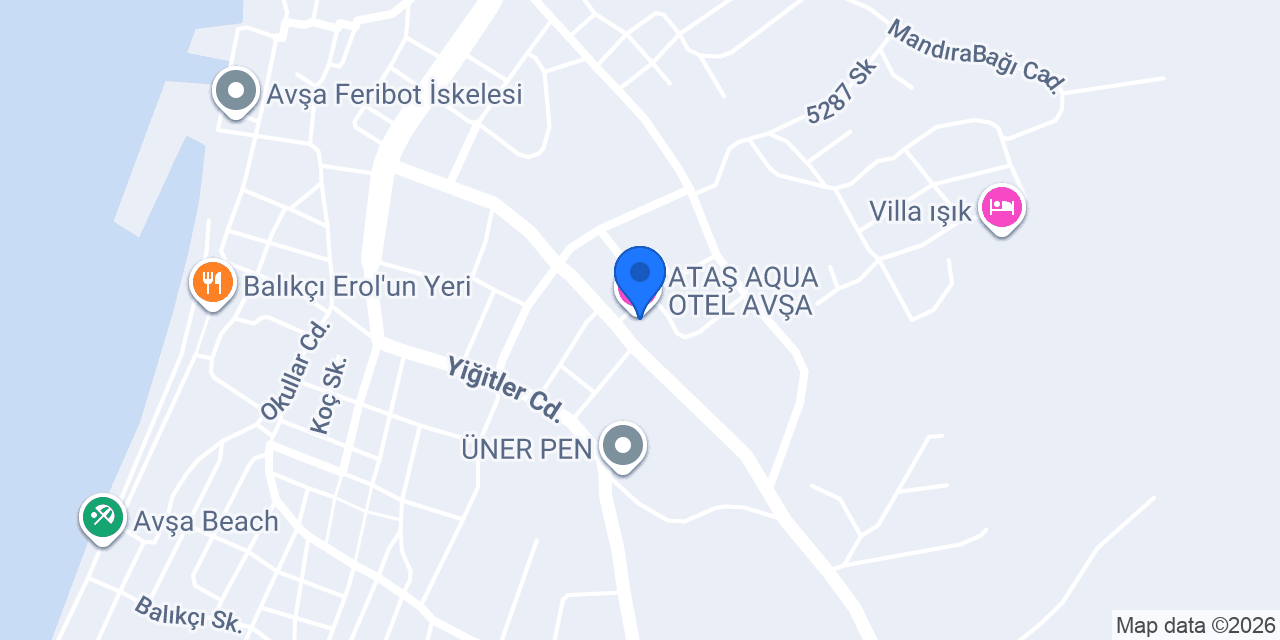 ATAŞ AQUA OTEL AVŞA konumu