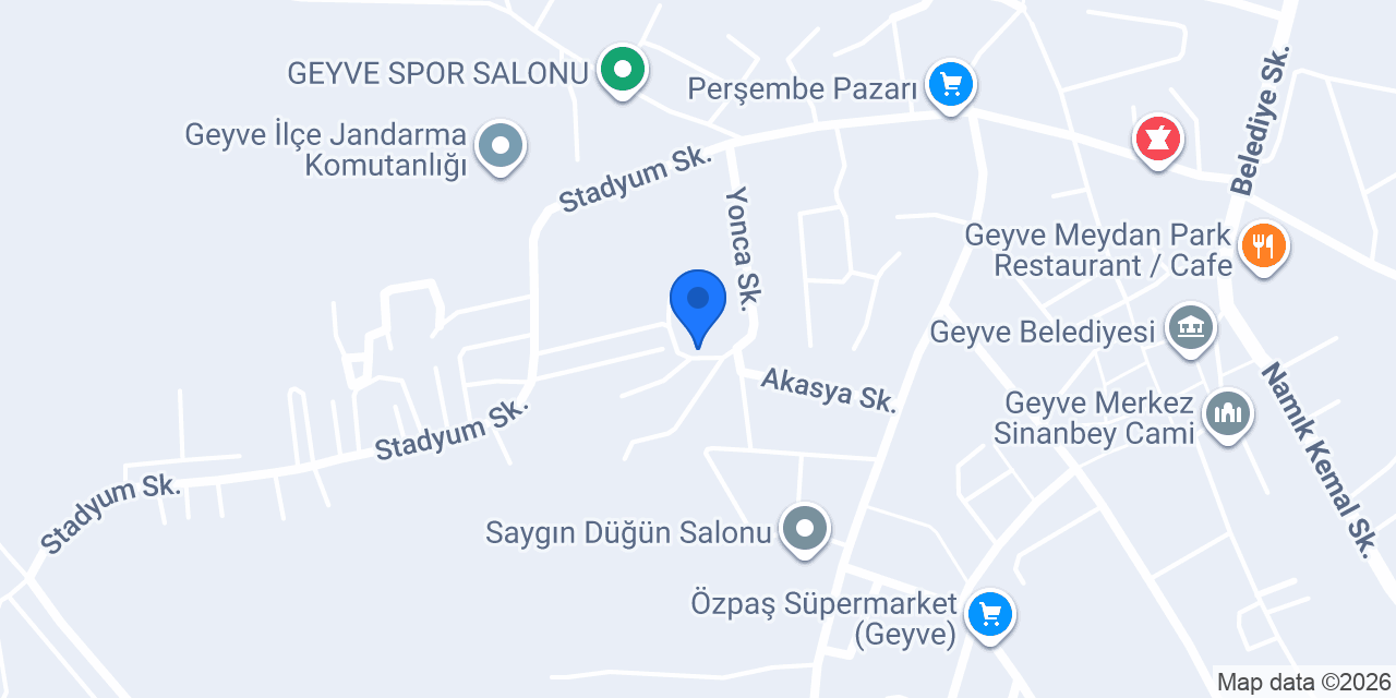 Sulama Birliği Geyve konumu