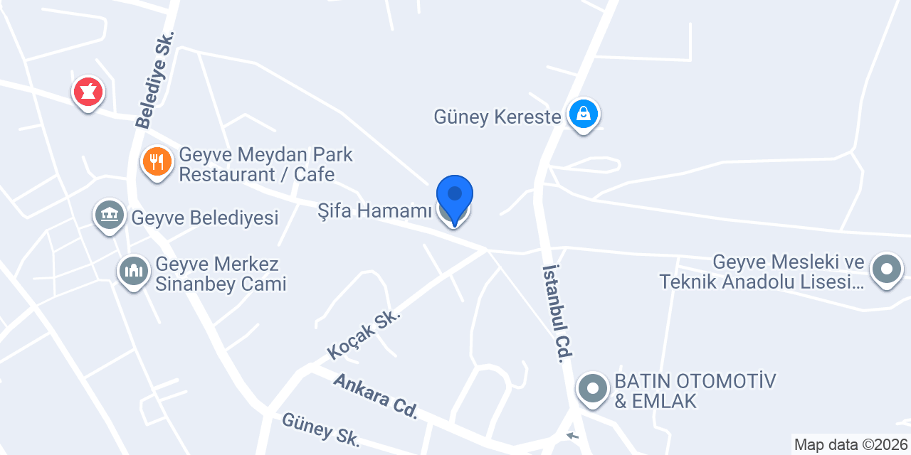 Şifa Hamamı konumu