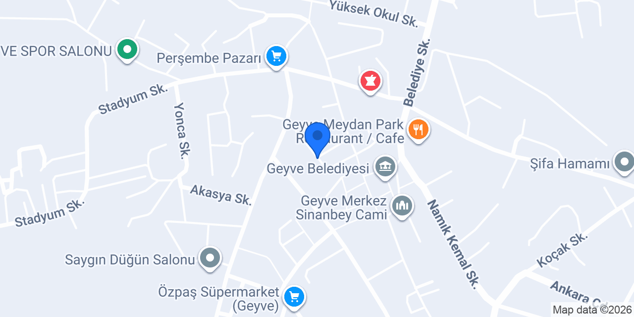 Geyve su tesisatçisi konumu