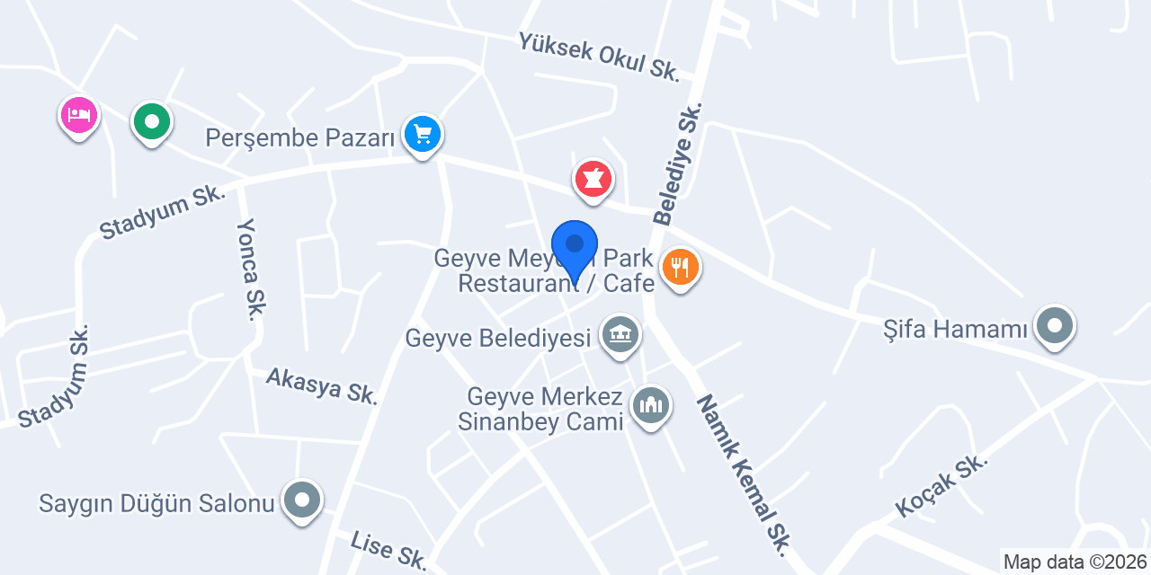 Geyve Vergi Dairesi konumu