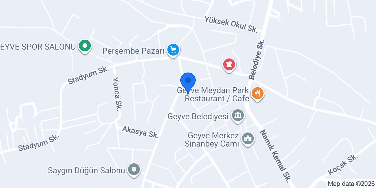 Geyve İzmirli Otel konumu