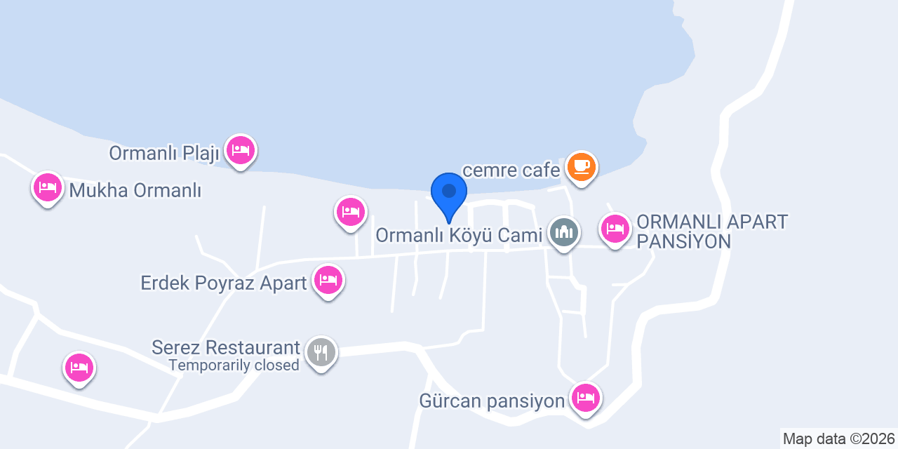 Erbaş Pansiyon konumu