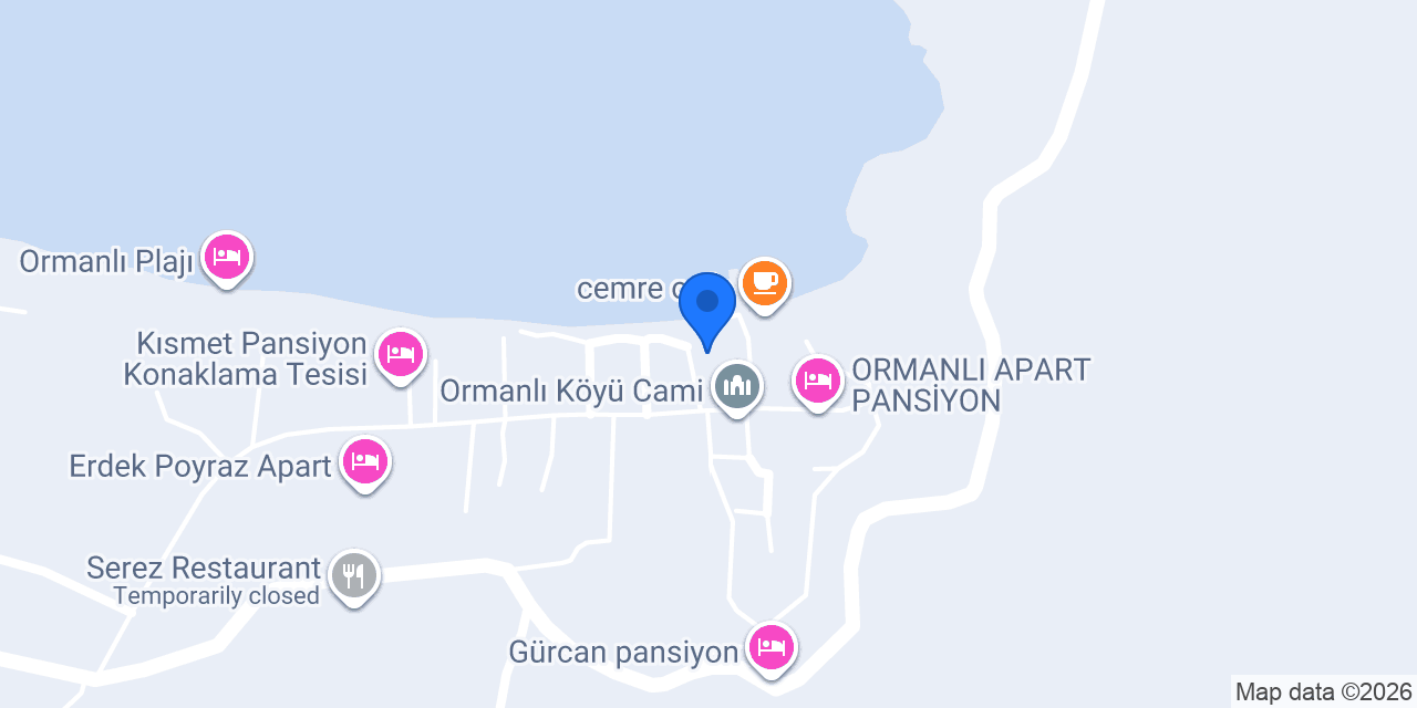 Defne Pansiyon Ormanlı konumu