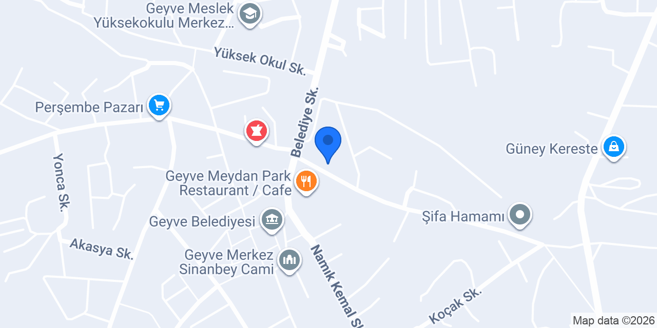 Aras Kargo Geyve Şubesi konumu