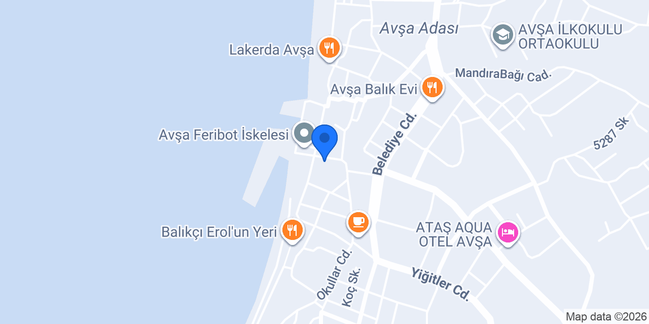 Avşa pastanesi konumu