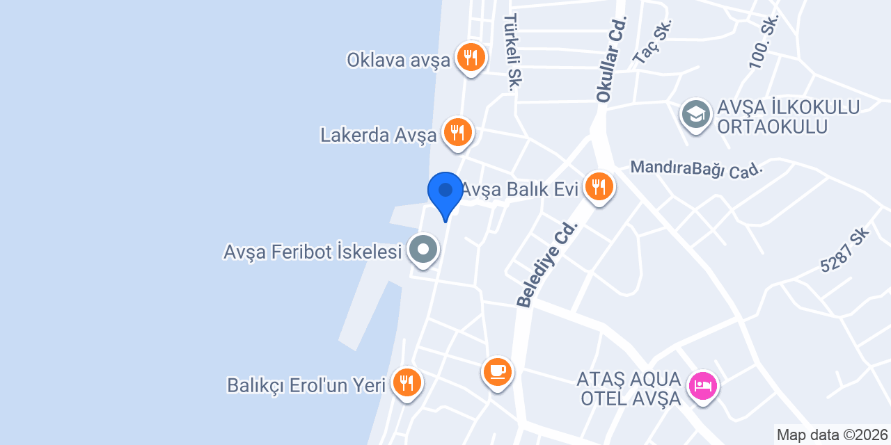 Meral Balıkçılık avşa Adası konumu
