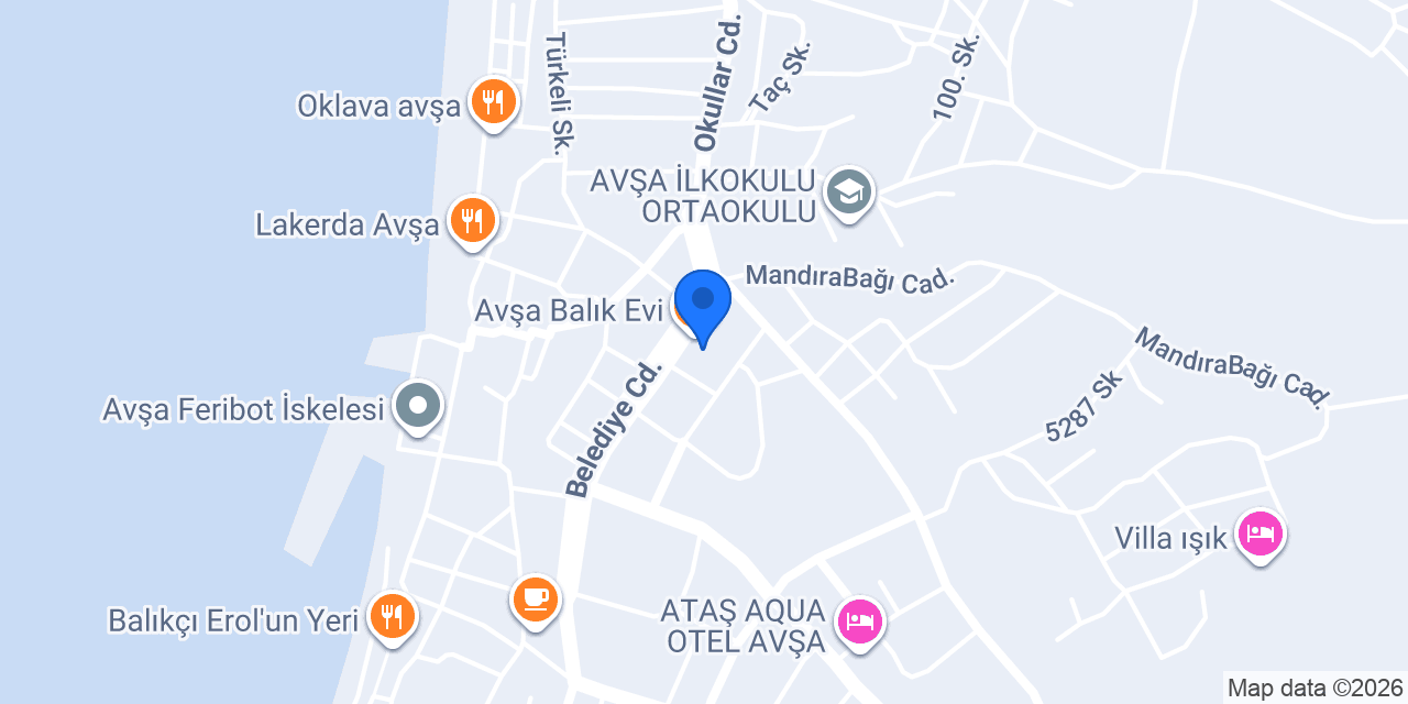 Avşa Bortaçina şarap evi konumu