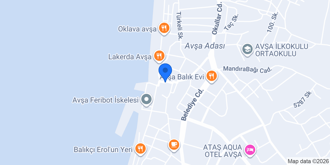 AVŞA ELİT OTEL konumu