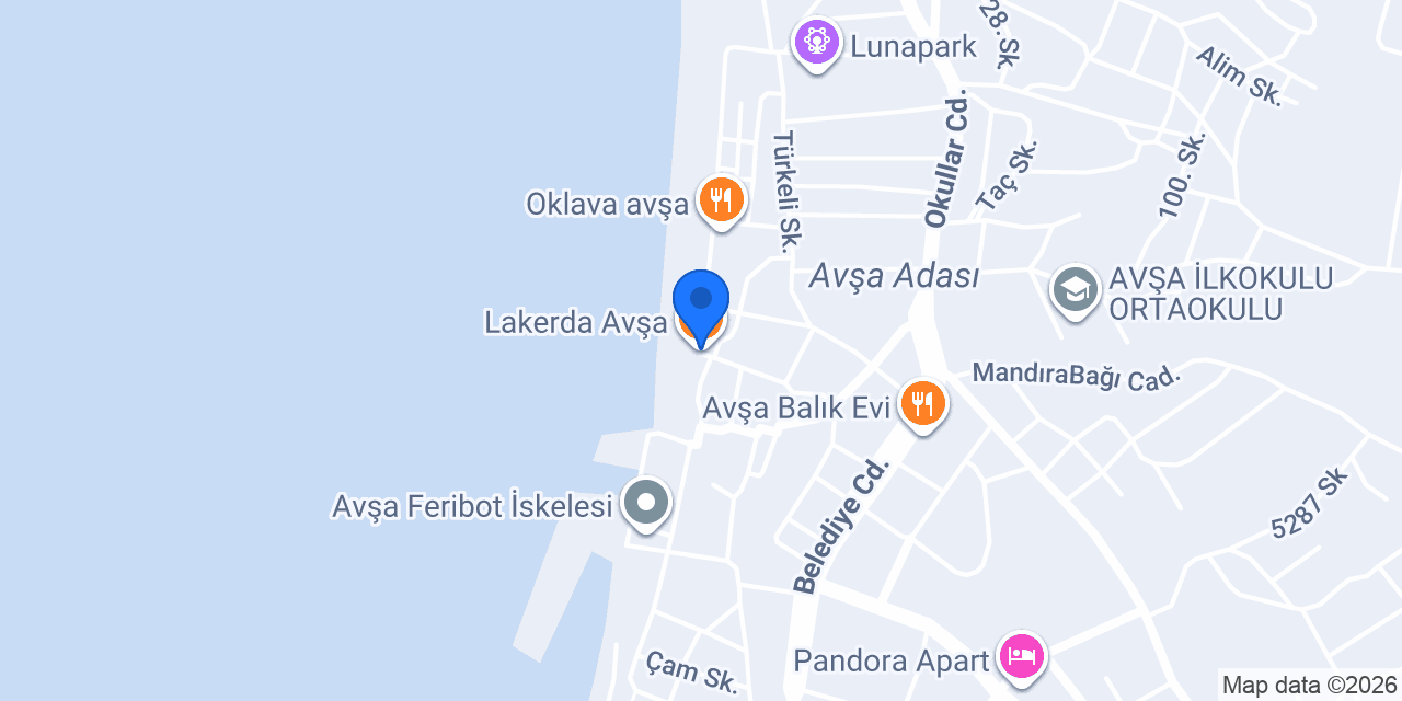 Lakerda Avşa konumu