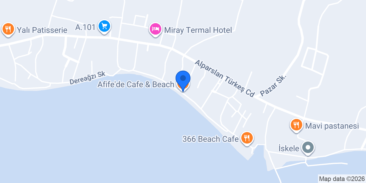 Afife'de Cafe & Beach konumu