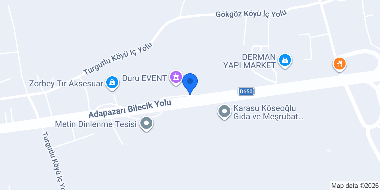 Koç Traktör Pamukova Şube konumu