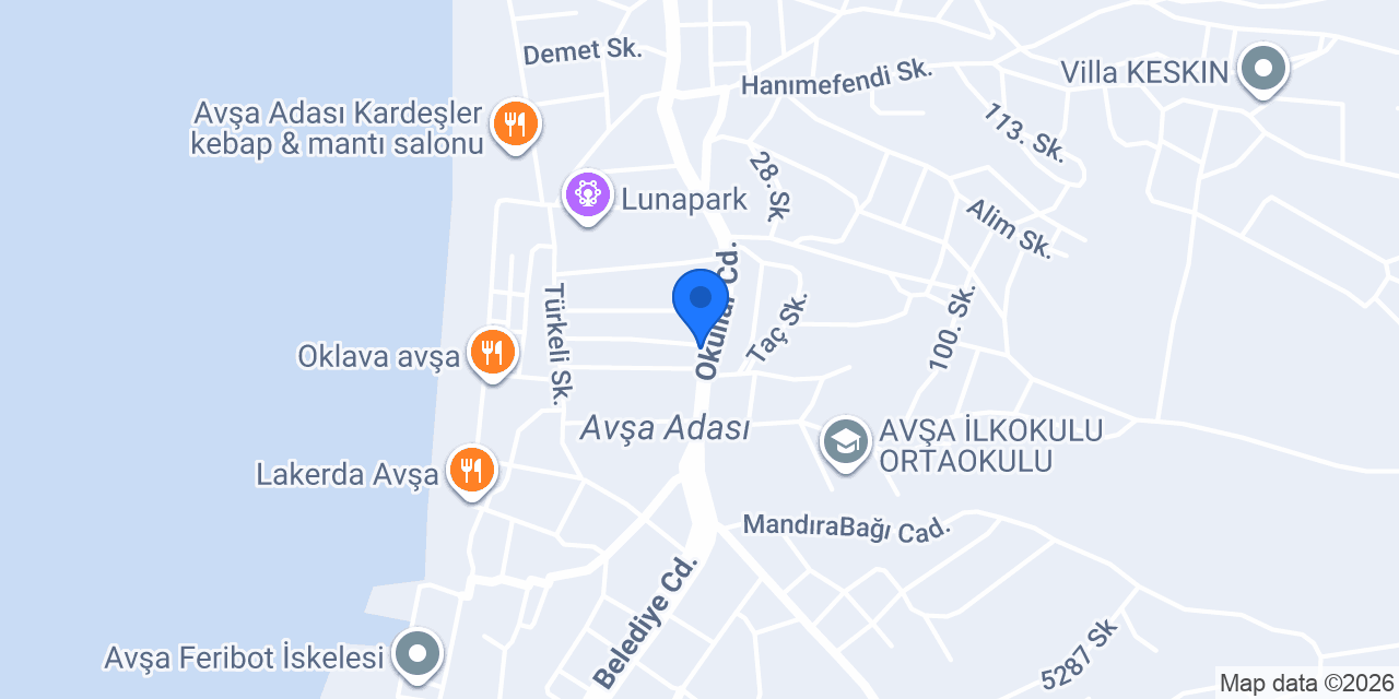 Avşa Veteriner Kliniği konumu