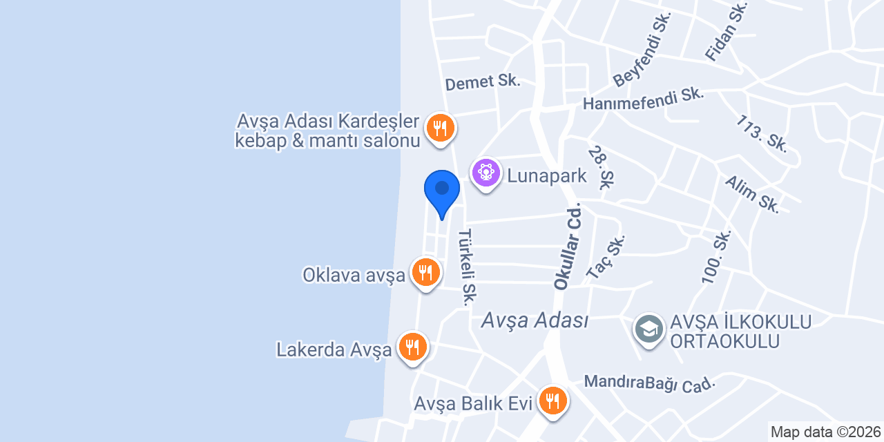 Avşa Çakır Apart konumu