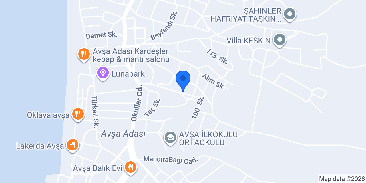 Altunkaya Villa konumu