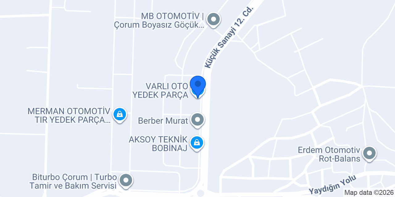VARLI OTO YEDEK PARÇA konumu