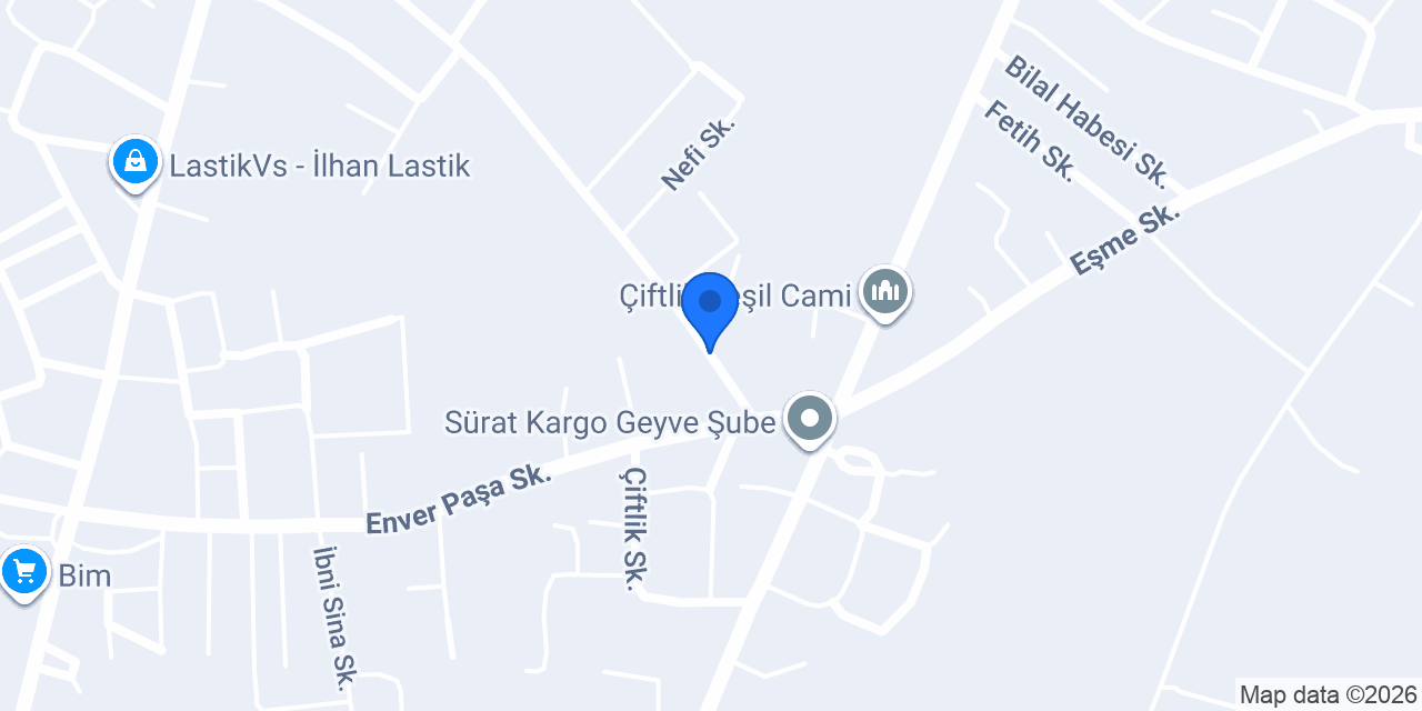 Geyve İlçe Nüfus Müdürlüğü konumu