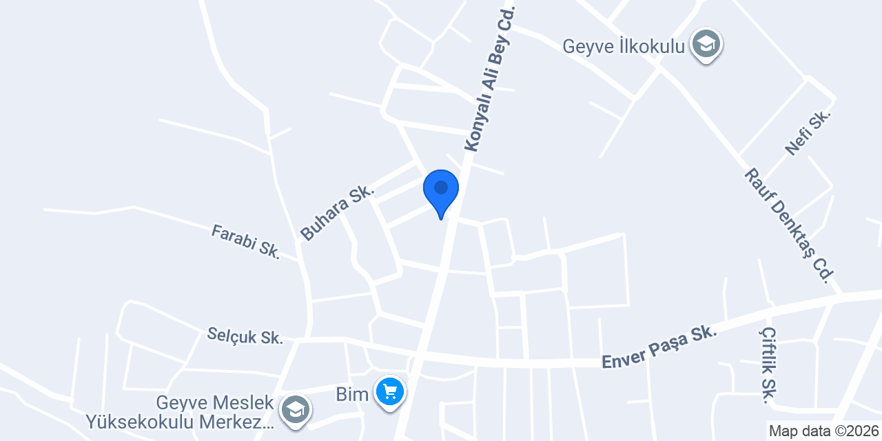 Antepçe Kadayıf Geyve konumu
