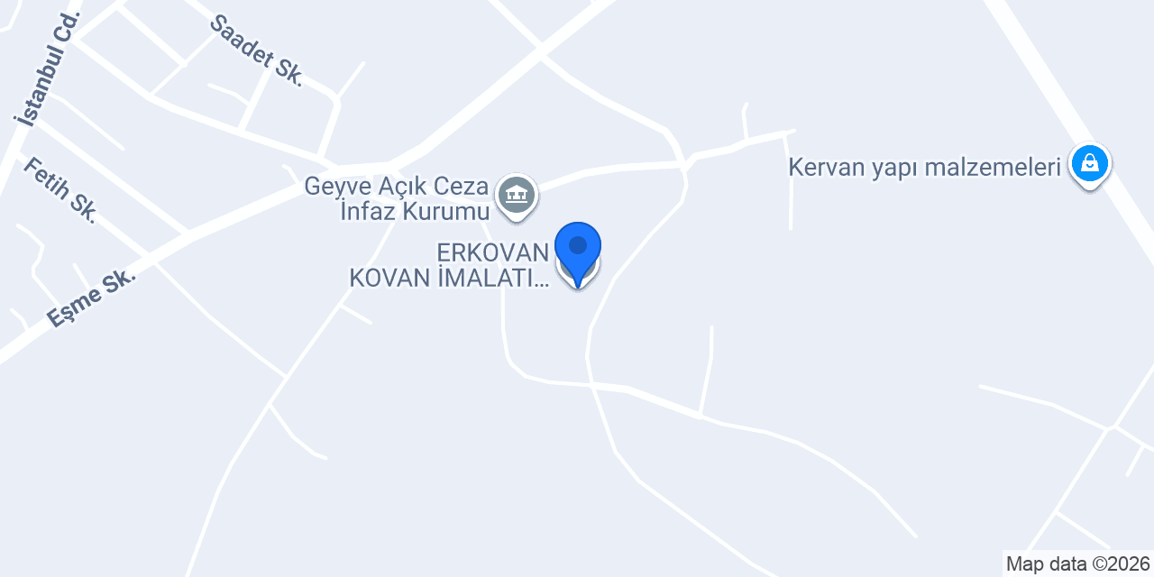 ERKOVAN KOVAN İMALATI (ÜRETİM TESİSİ) konumu
