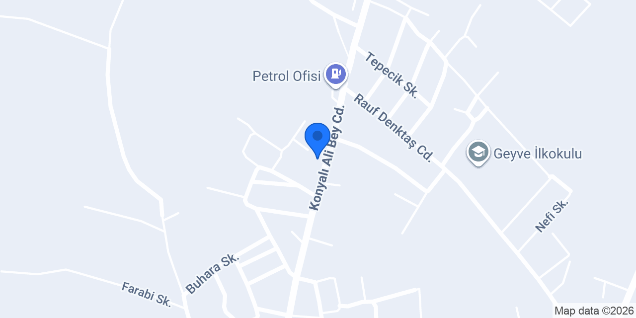 Geyve Karaca Mobilya konumu