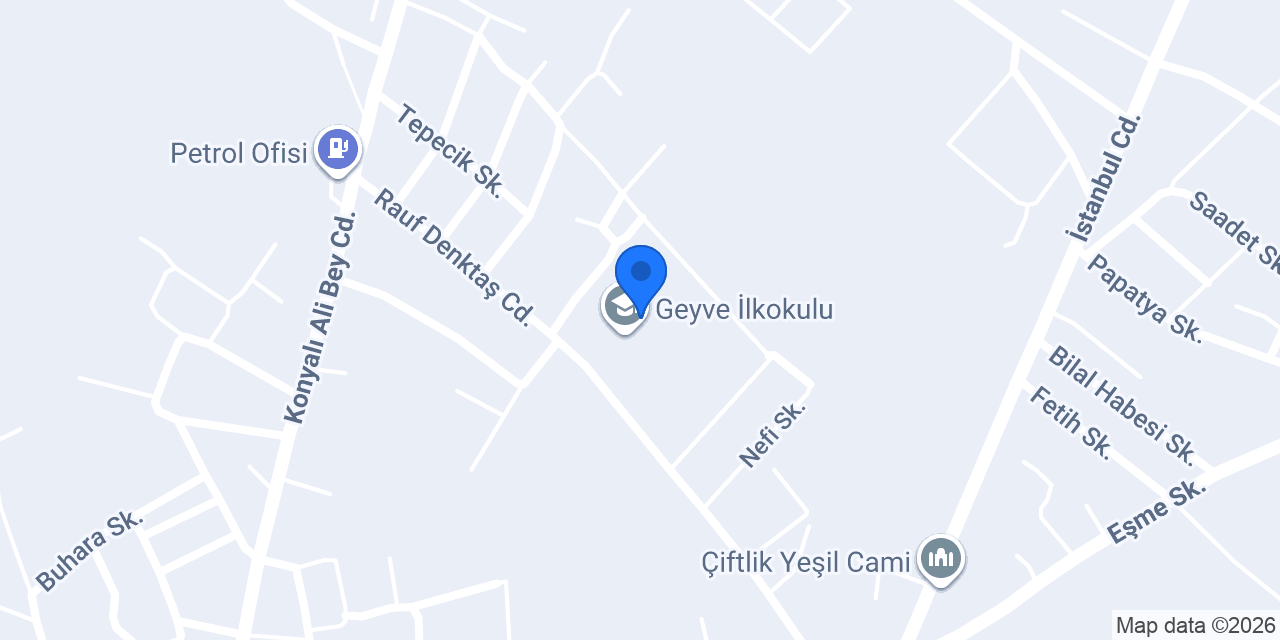 Geyve İlkokulu konumu