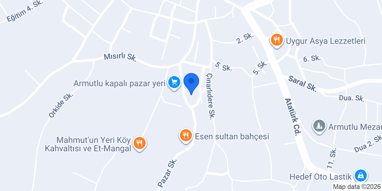 ARDA GROUP Armutlu Tatil Köyü konumu