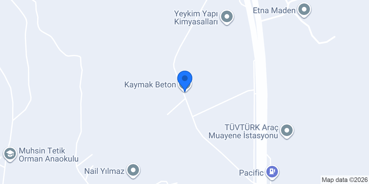 Kaymak Beton konumu
