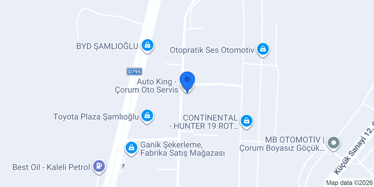 Auto King - Çorum Oto Servis konumu