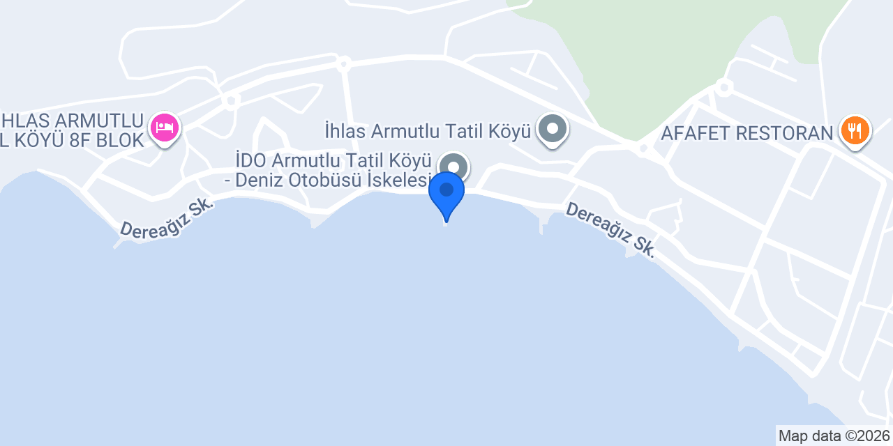 BUDO Armutlu İhlas İskelesi konumu
