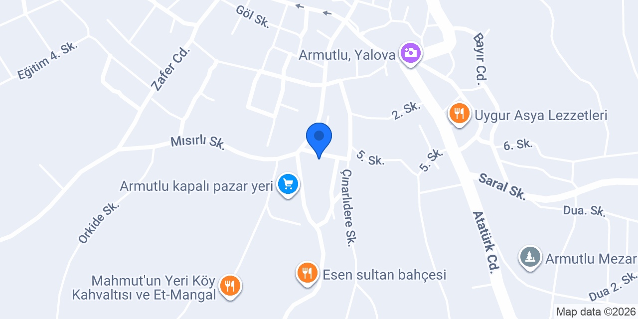 Armutlu Kaymakamlığı konumu