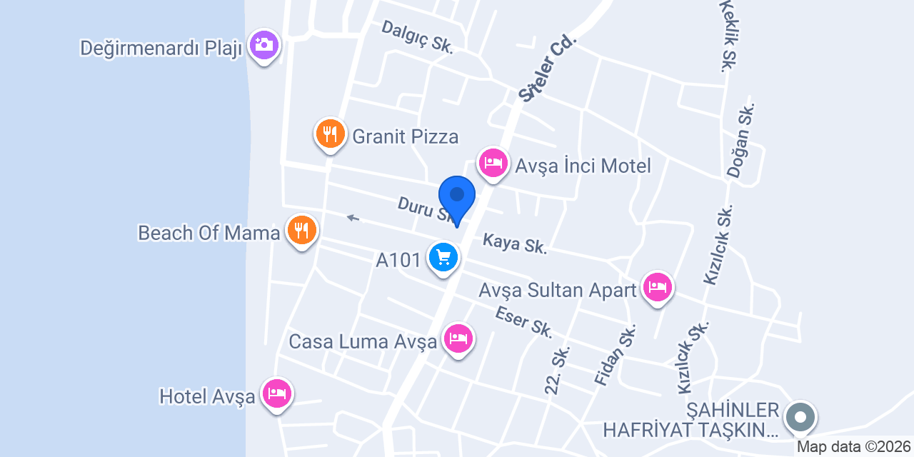 Alemdar Apart Avşa konumu
