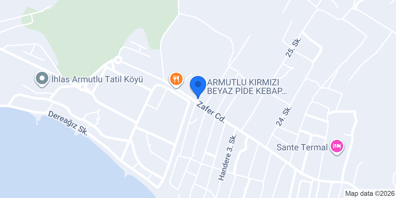 Armutlu Kırmızı Beyaz Apart konumu