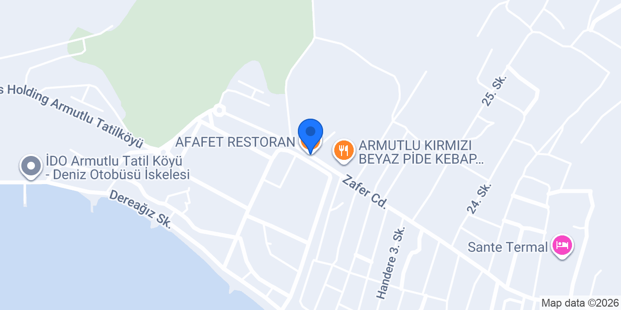 AFAFET RESTORAN konumu