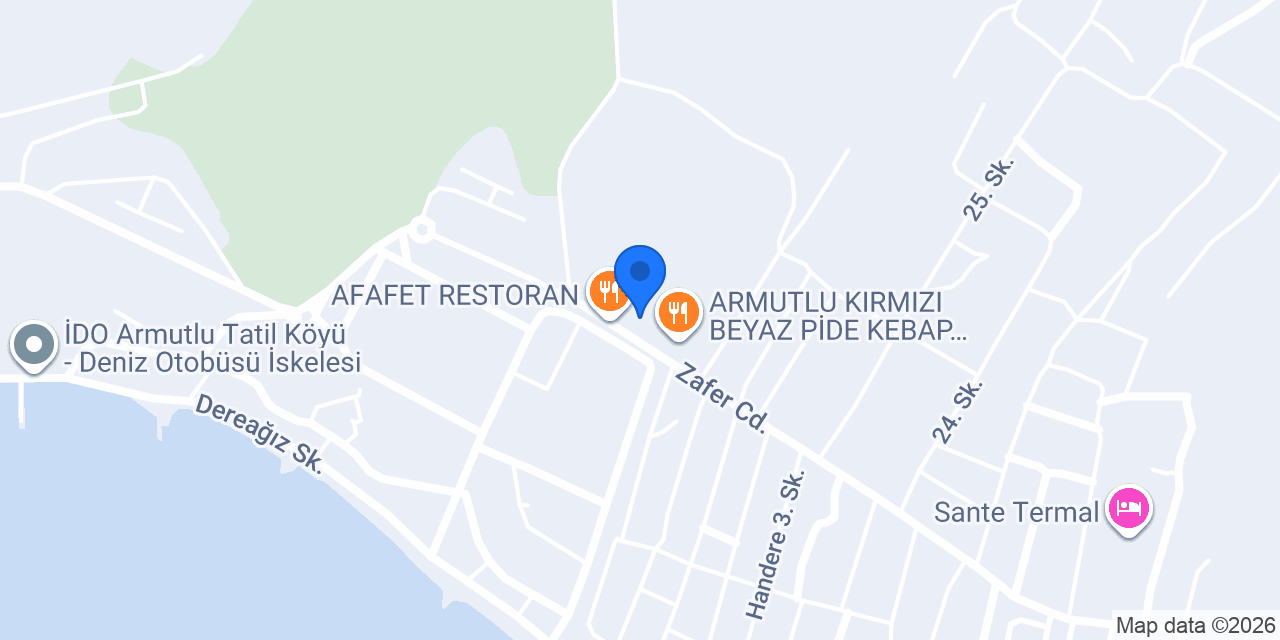 Afafet Termal Otel konumu