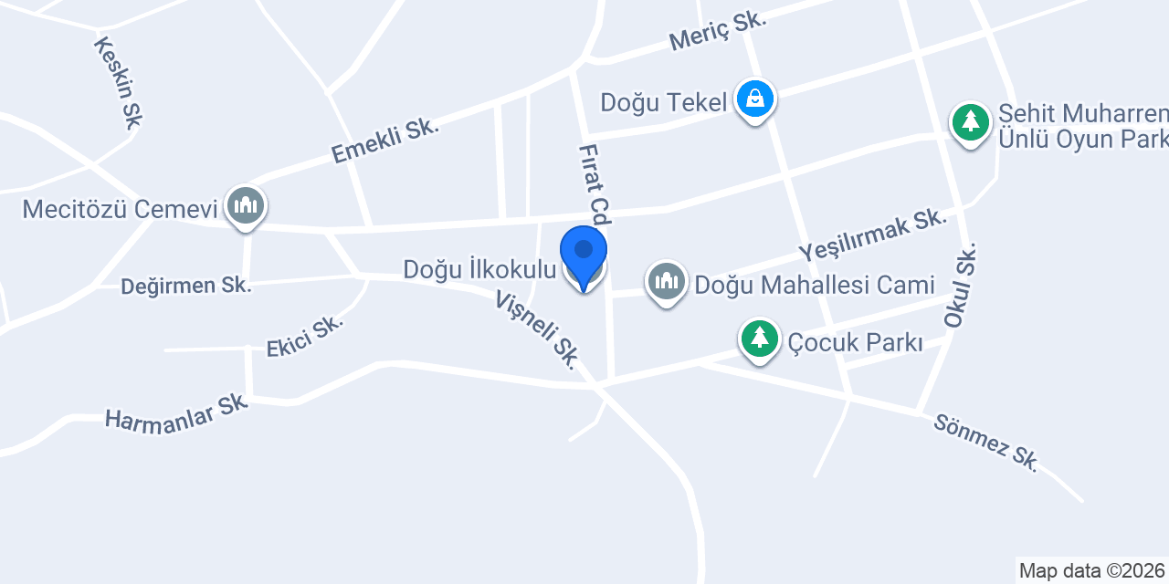 Doğu İlkokulu konumu