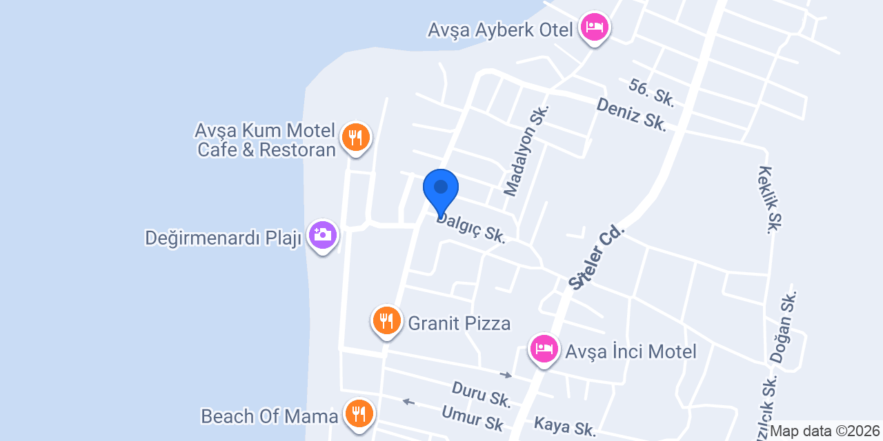Butik Apart Avşa Adası konumu
