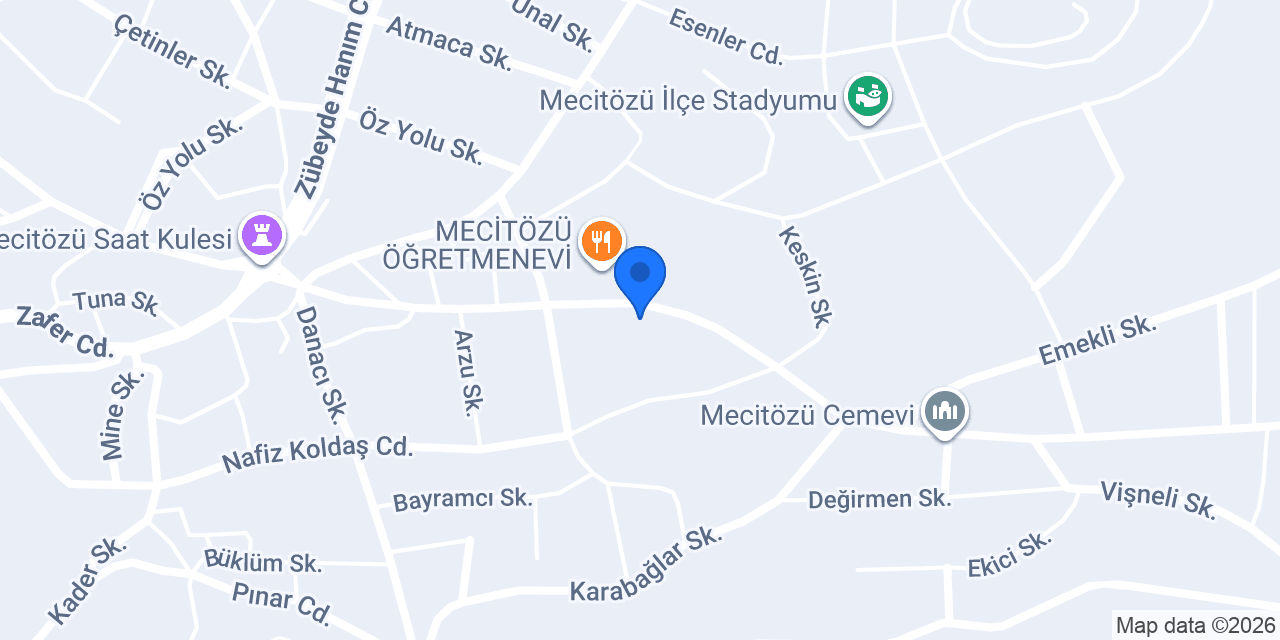 Mecitözü İlçe Halk Kütüphanesi Müdürlüğü konumu