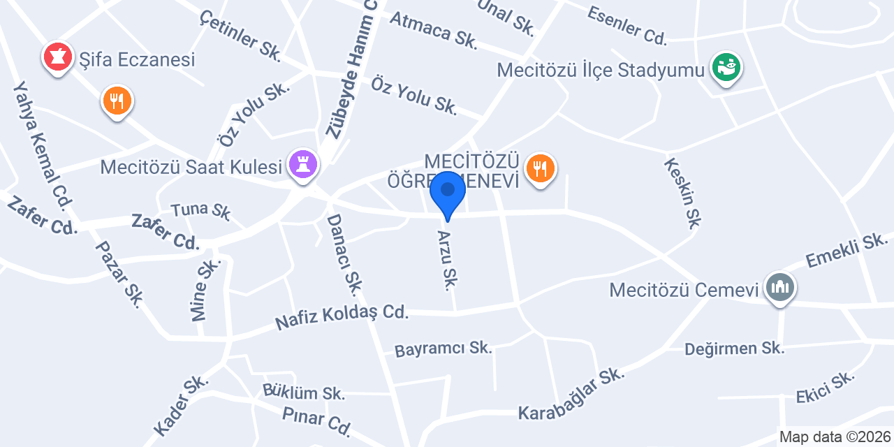 Ptt-mecitözü Şubesi konumu