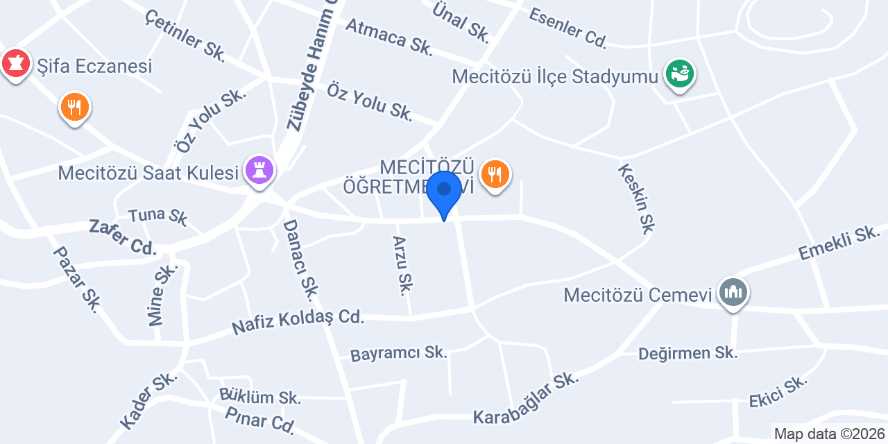 Mecitözü Şöforler Odası konumu
