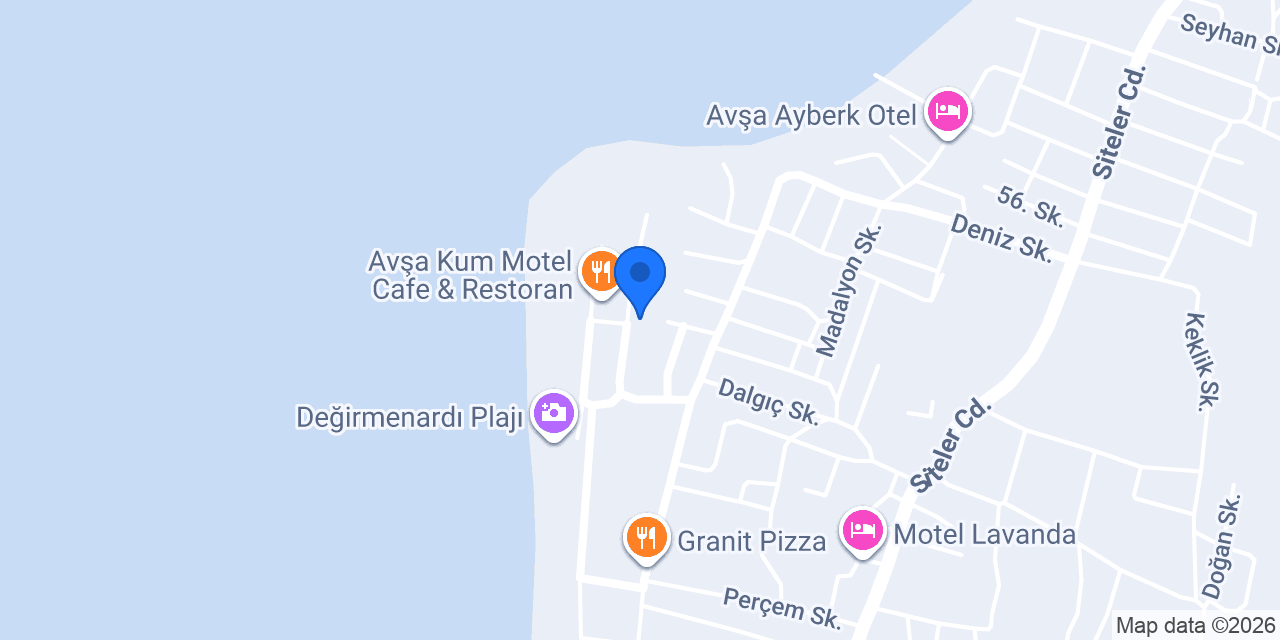 Avşa Kaan Motel & Butik Otel konumu