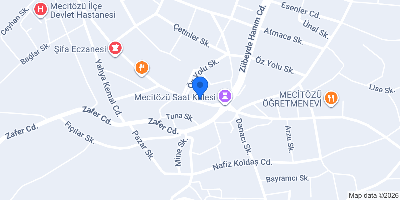Çorum Mecitözü Noterliği konumu