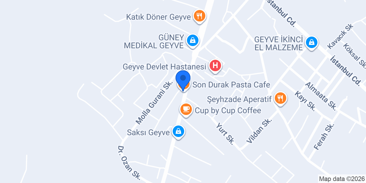 Son Durak Pasta Cafe konumu