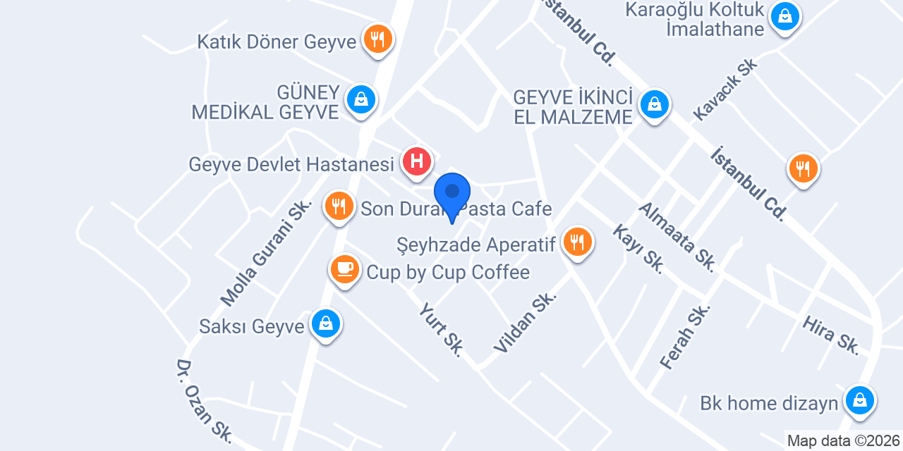 Geyve İtfaiye Grup Amirliği konumu