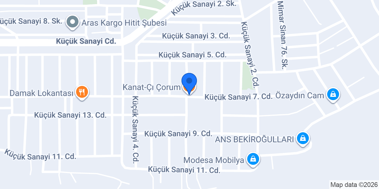 Kanat-Çı Çorum konumu
