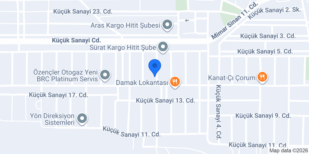 Çorum Toyota Servis konumu